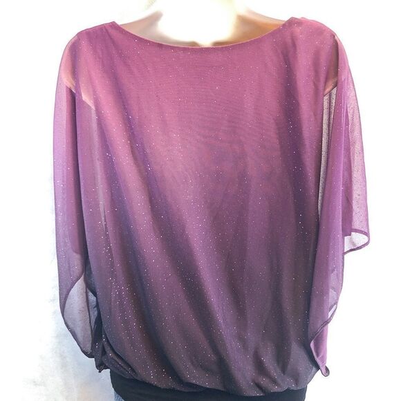 Shimmering Sheer Top w/ Lining Sz M - Picture 5 of 8